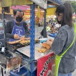 pork skewers Bangkok street food