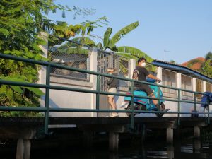 Elevated path near canal Bangkok